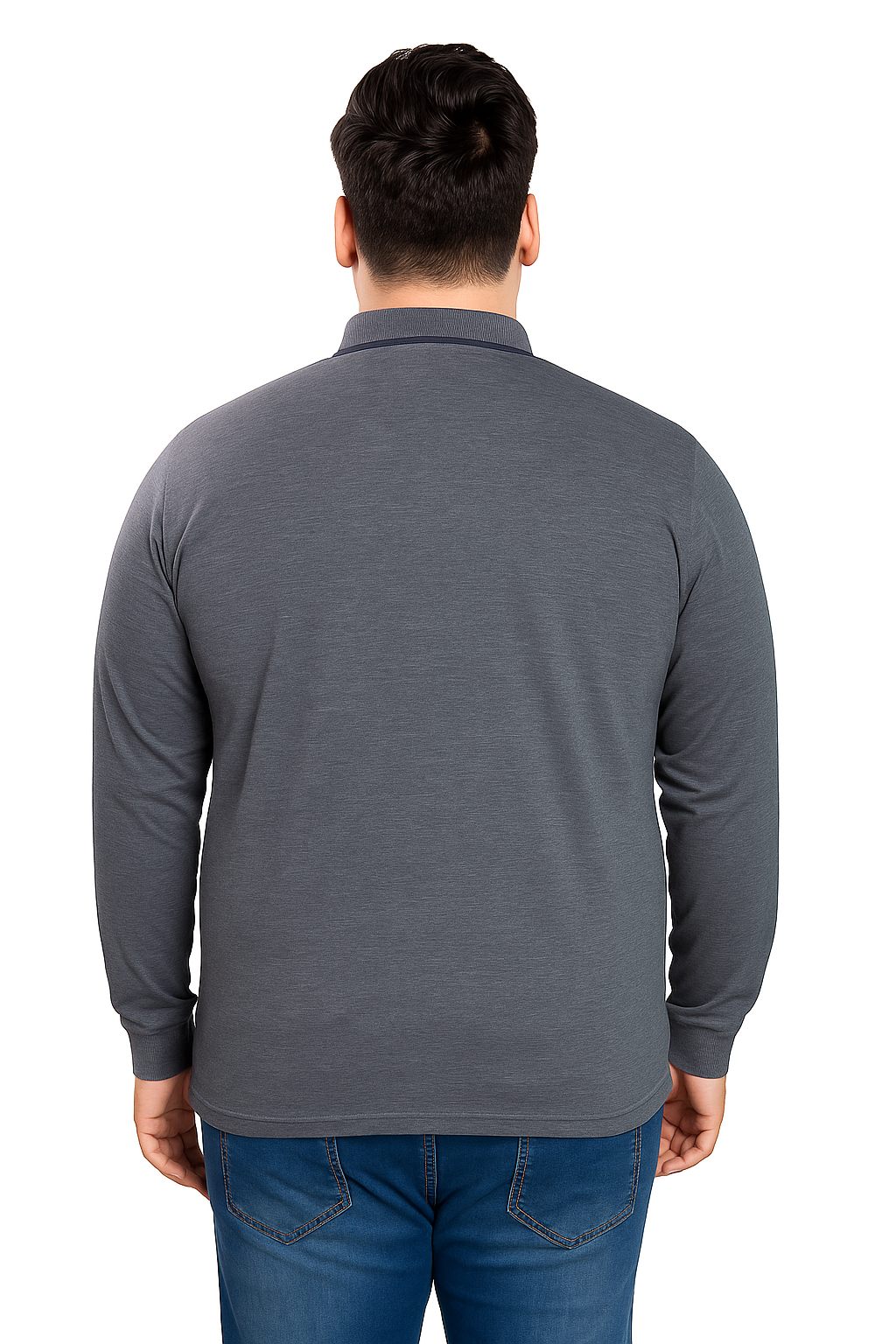 Men’s Full Sleeve Polo T-Shirt – Classic Casual Wear - Big & Tall