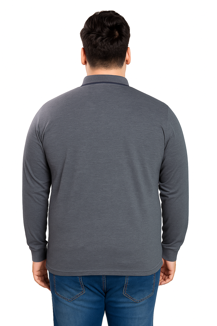 Men’s Full Sleeve Polo T-Shirt – Classic Casual Wear - Big & Tall