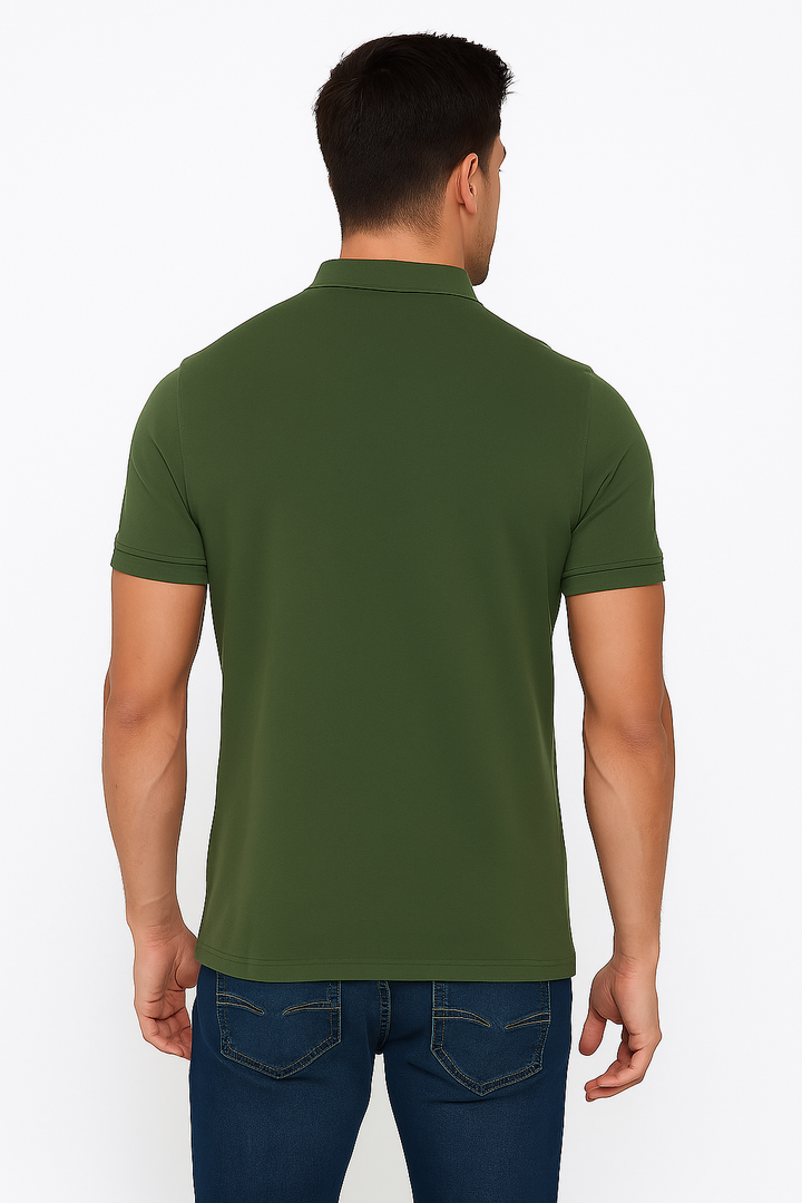 Men's Solid Piqué Polo with Pocket