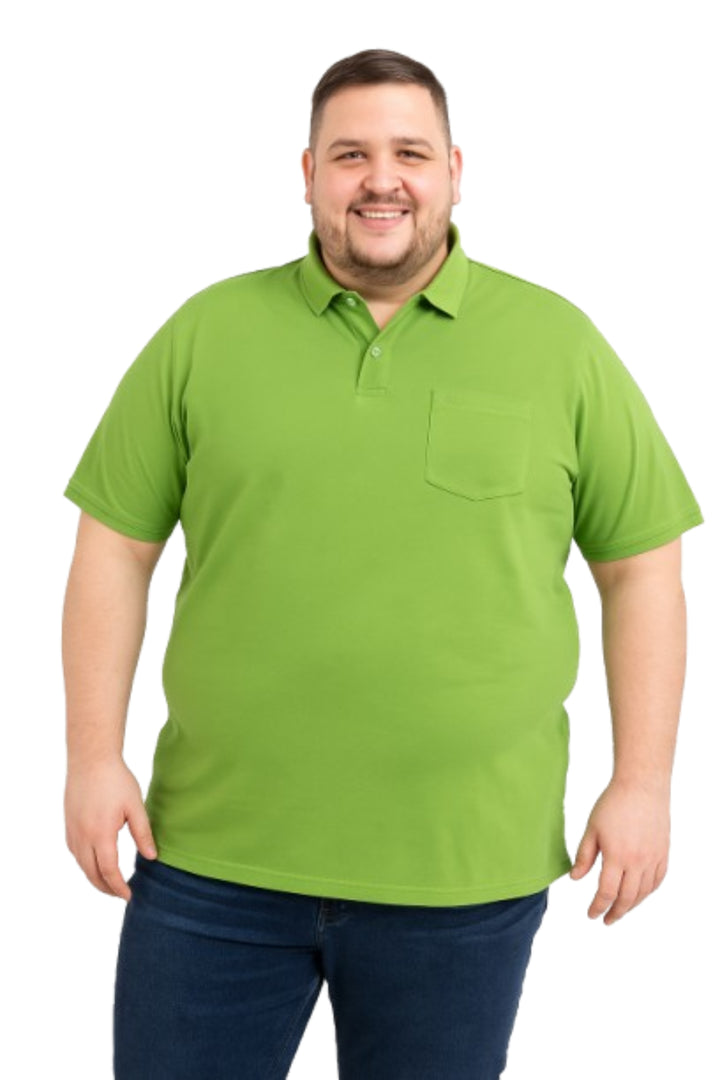 Men's Solid Piqué Polo with Pocket – Big & Tall
