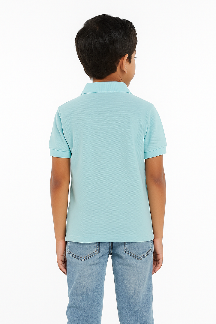 Kids' Piqué Plain Polo with Logo – Classic & Comfortable Polo Shirt for Kids