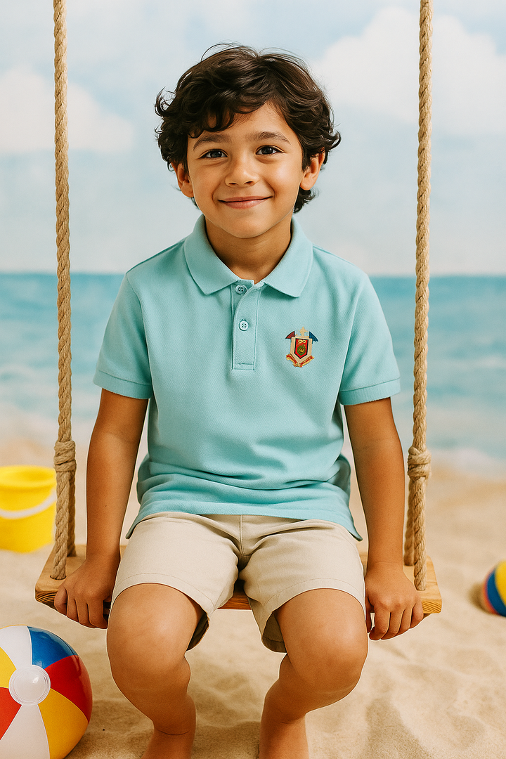 Kids' Piqué Plain Polo with Logo – Classic & Comfortable Polo Shirt for Kids