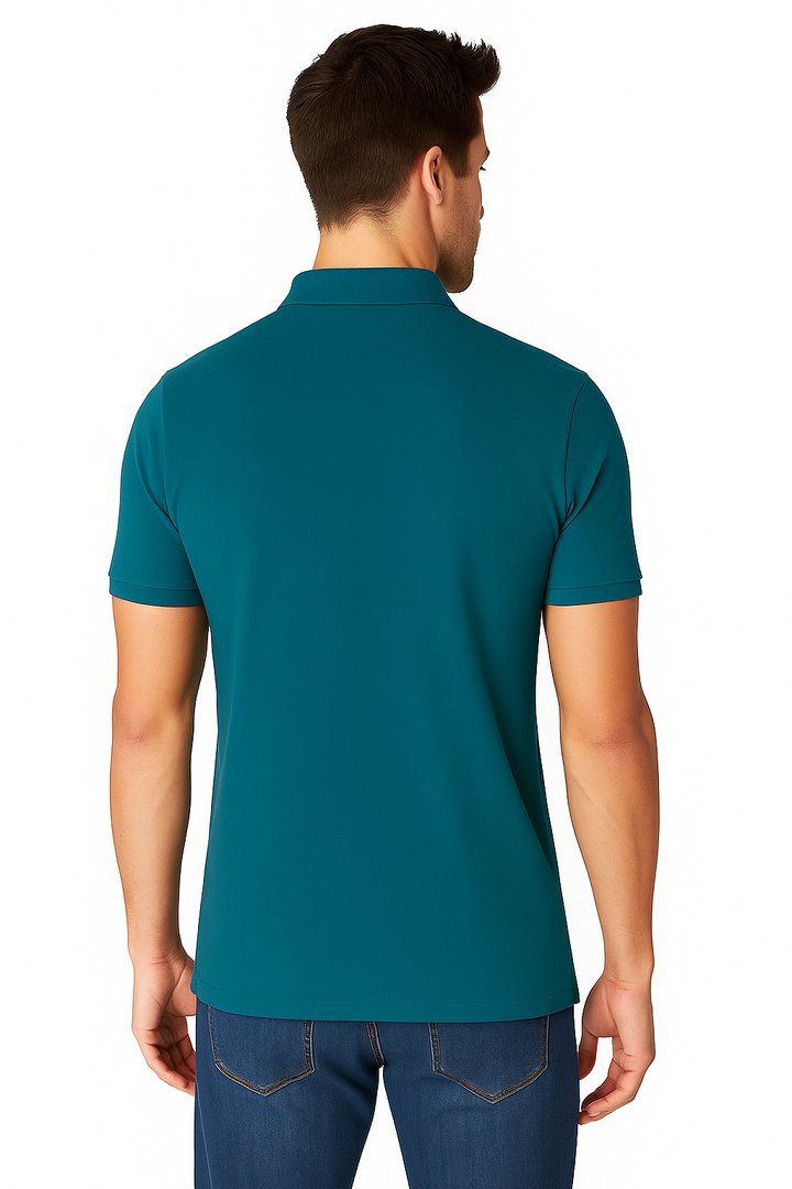 Men's Solid Piqué Polo with Pocket