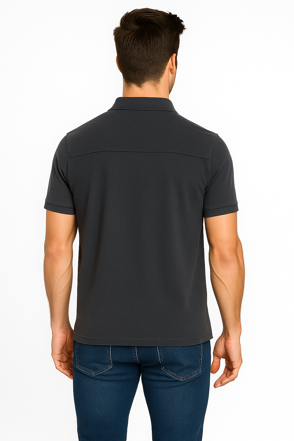 Men's Solid Piqué Polo with Pocket