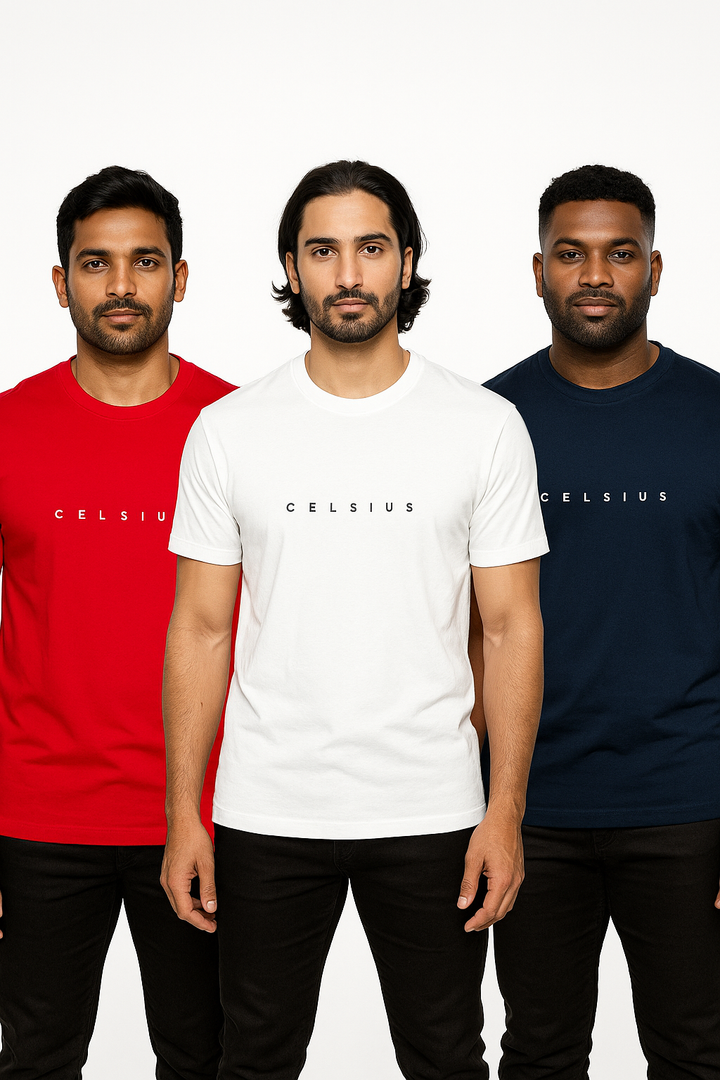 Men's Pack of 3 T-Shirts - Solid