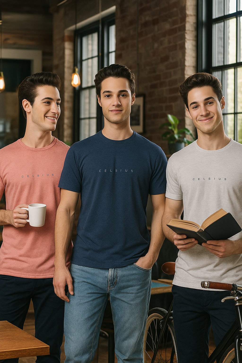 Men's Pack of 3 T-Shirts – Melange