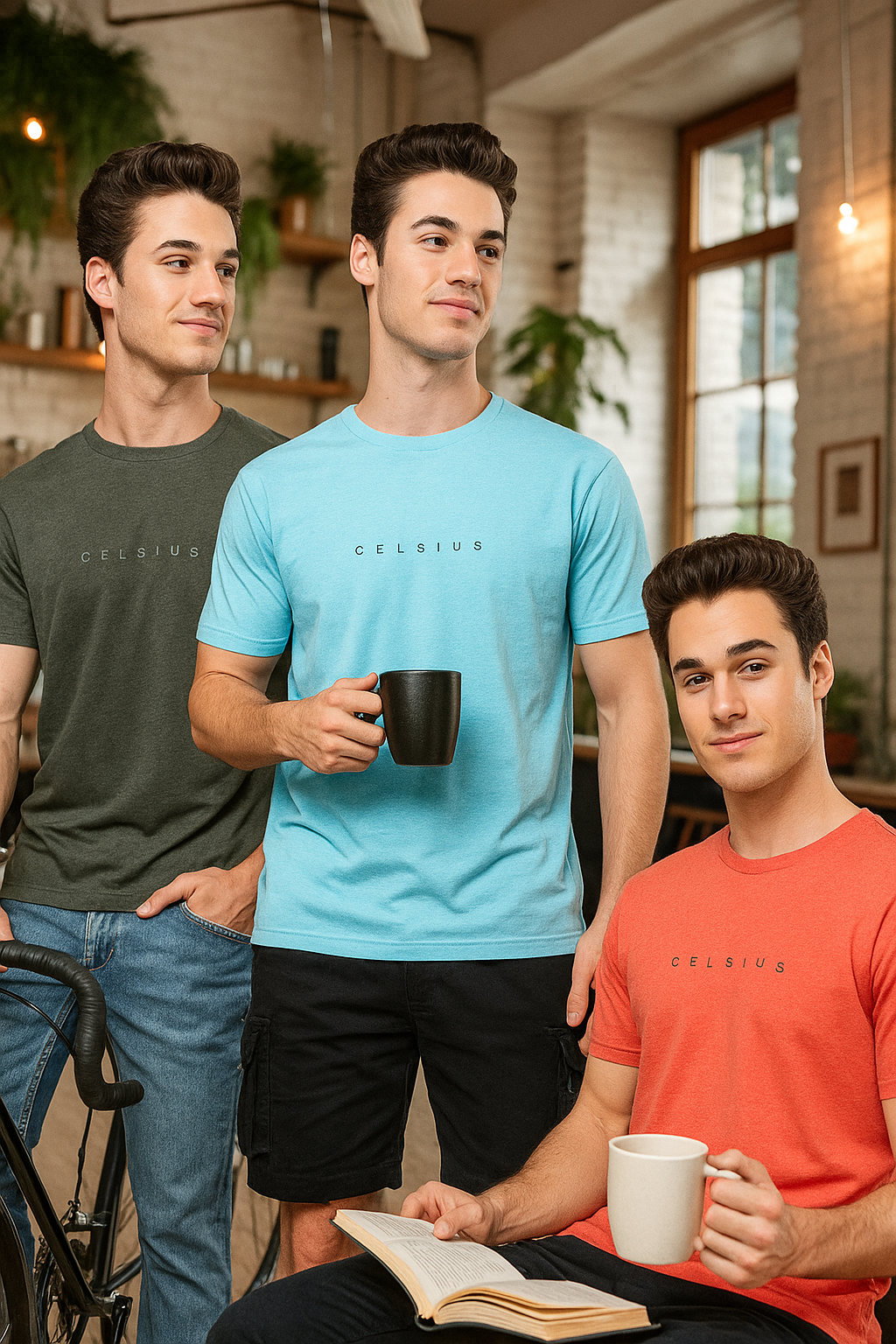 Men's Pack of 3 T-Shirts – Melange