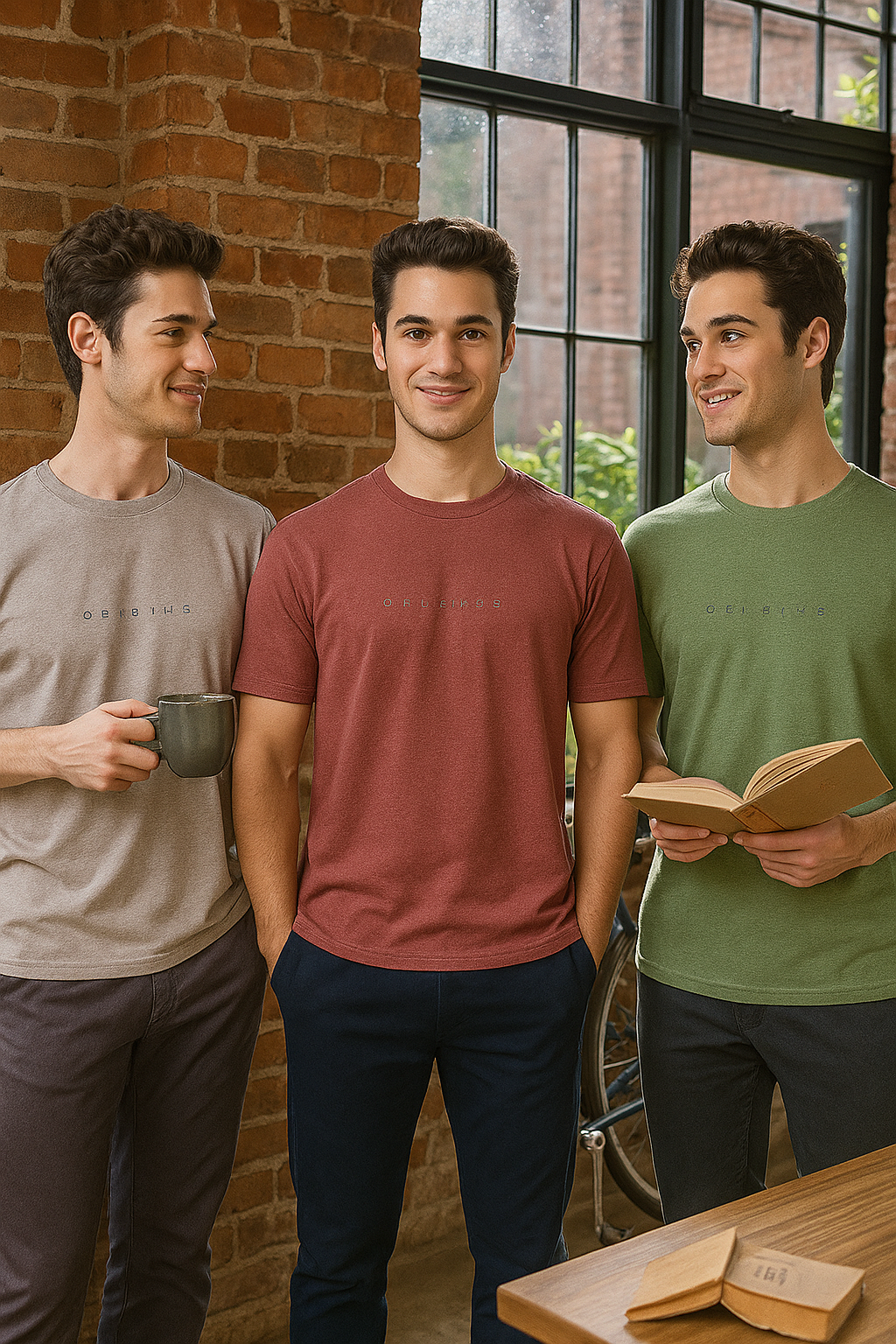Men's Pack of 3 T-Shirts – Melange