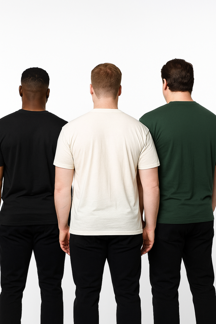 Men's Pack of 3 T-Shirts - Solid - Big & Tall