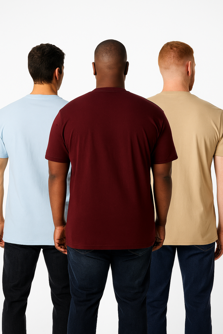 Men's Pack of 3 T-Shirts - Solid - Big & Tall