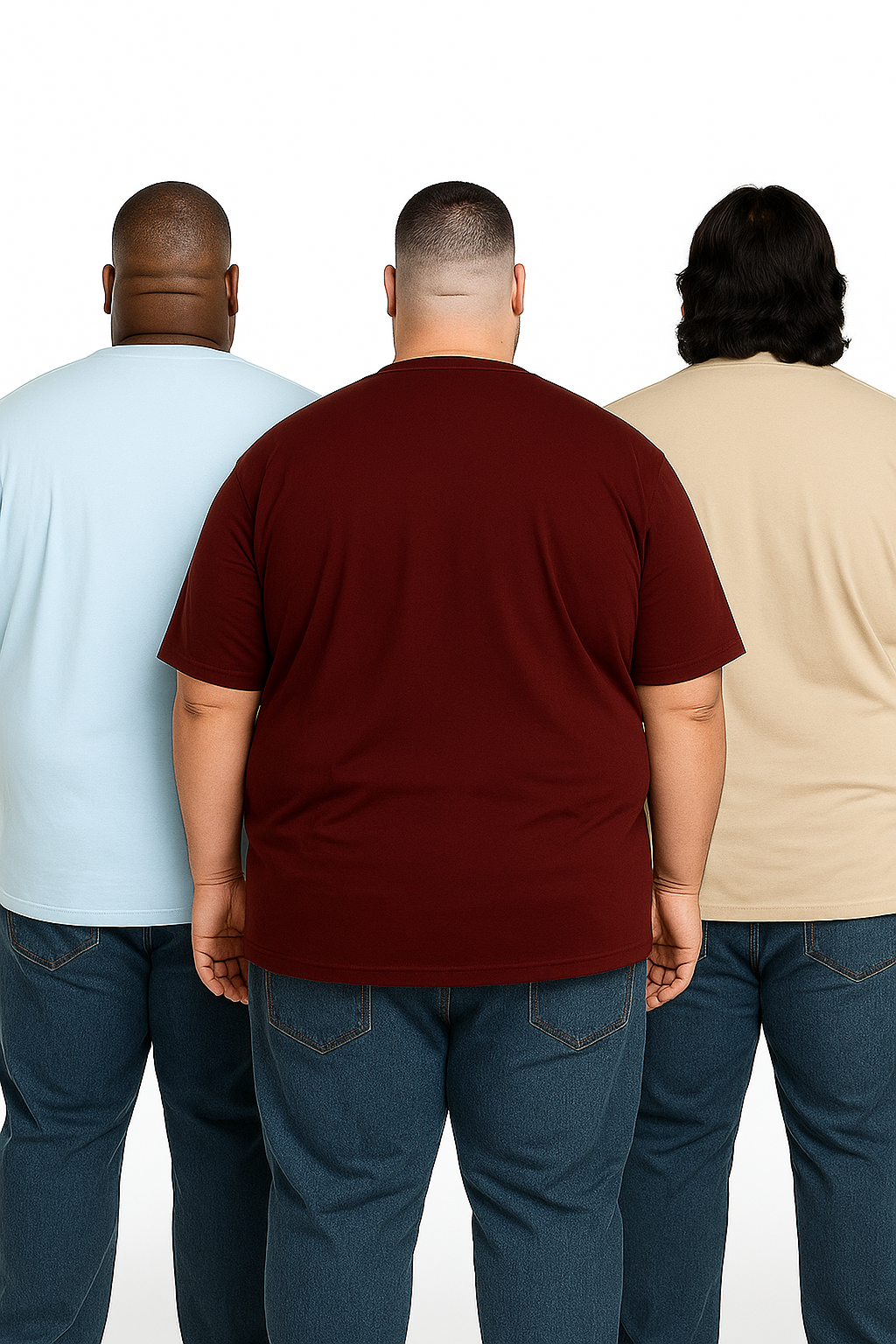 Men's Pack of 3 T-Shirts - Solid - Big & Tall