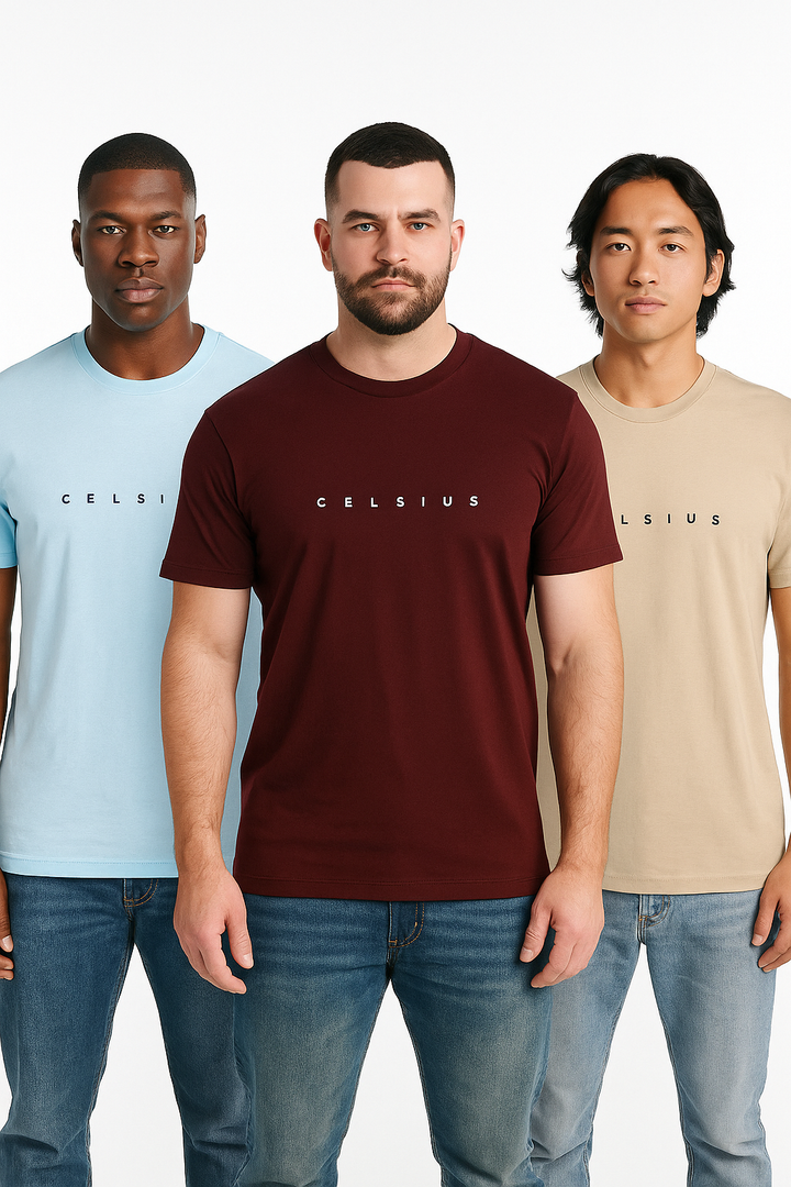 Men's Pack of 3 T-Shirts - Solid - Big & Tall