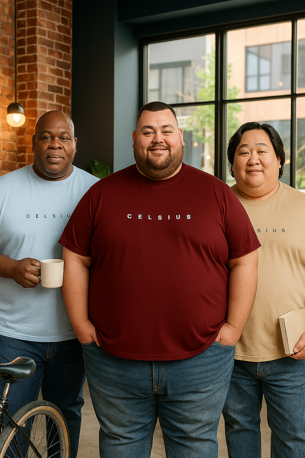 Men's Pack of 3 T-Shirts - Solid - Big & Tall