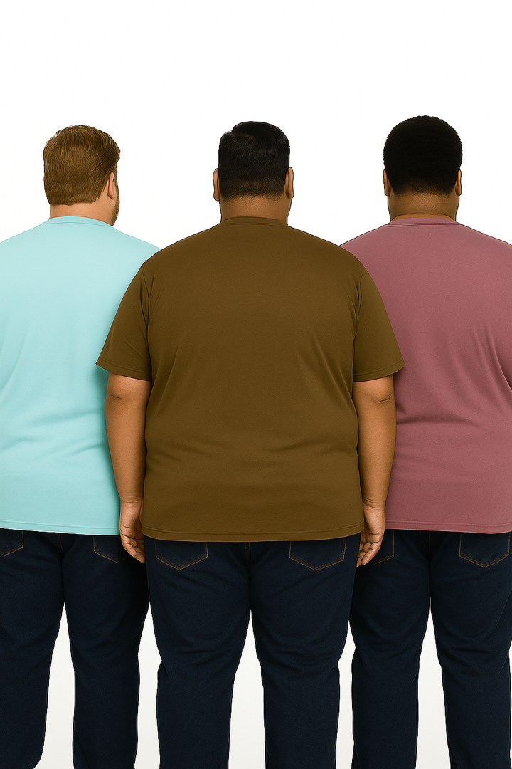 Men's Pack of 3 T-Shirts - Solid - Big & Tall