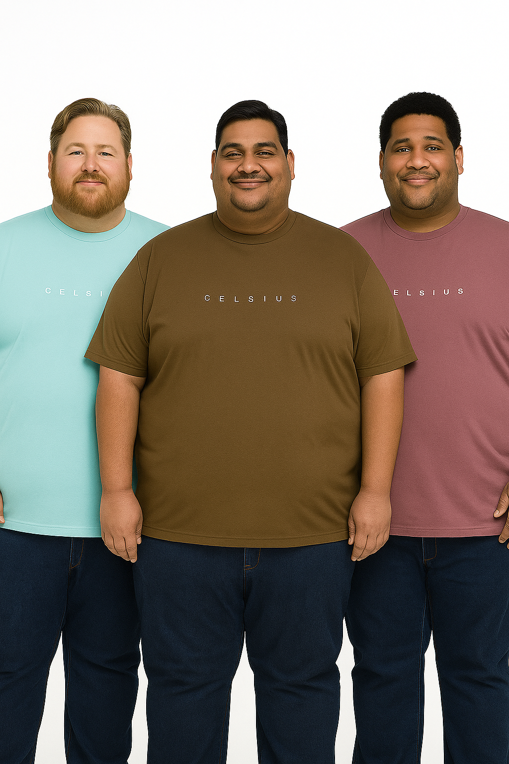 Men's Pack of 3 T-Shirts - Solid - Big & Tall