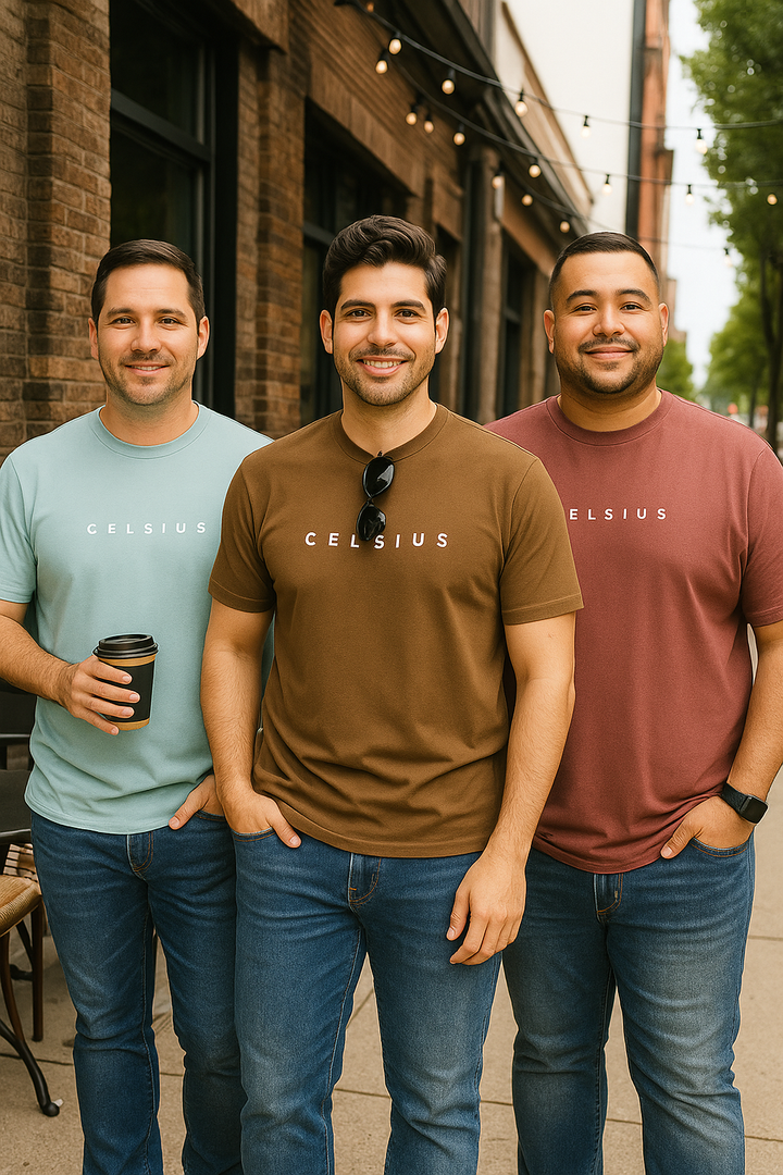 Men's Pack of 3 T-Shirts - Solid - Big & Tall