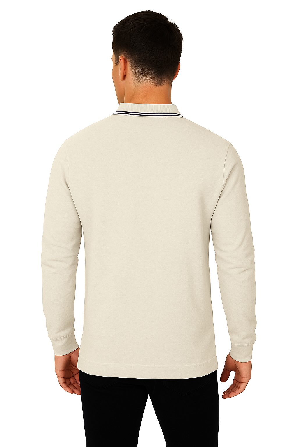 Men's Long Pique Sleeve Polo T-Shirt