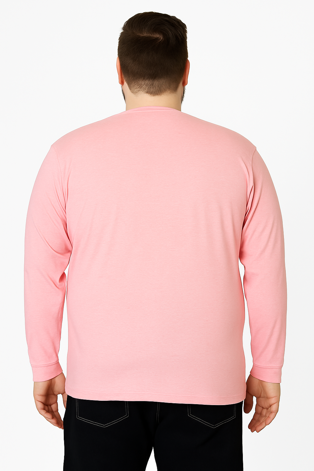 Men’s Light Blue Henley Neck T-Shirt - Big and Tall