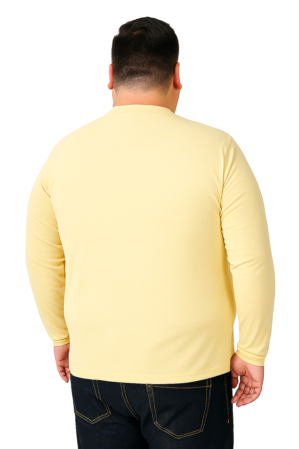 Men’s Light Blue Henley Neck T-Shirt - Big and Tall