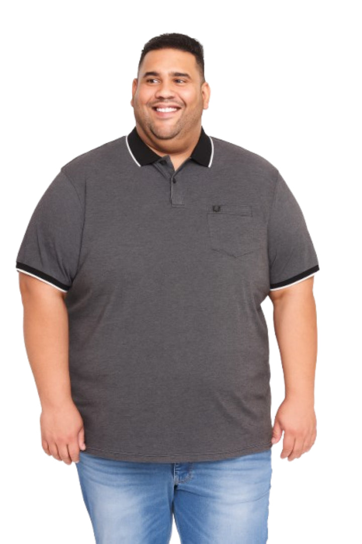 Men’s Contrast Collar Polo T-Shirt - Big & Tall