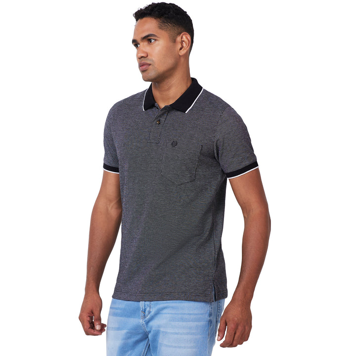 Men’s Contrast Collar Polo T-Shirt