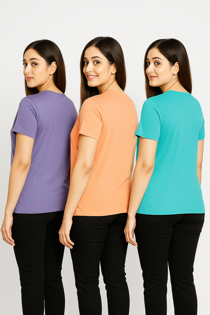 Women’s Three pack Round Neck Tee