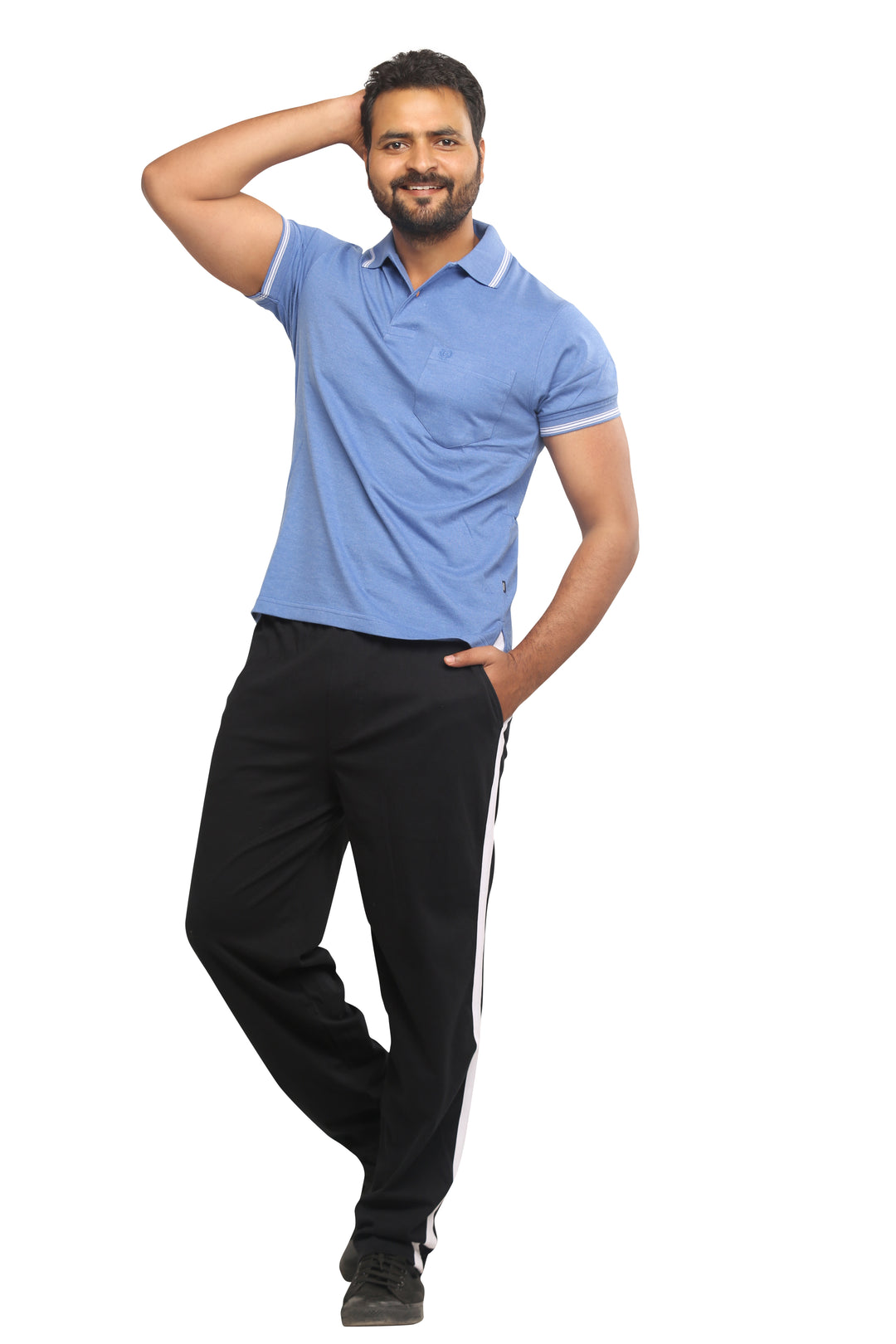 Men’s Yoga Pants with Rib – Stripe