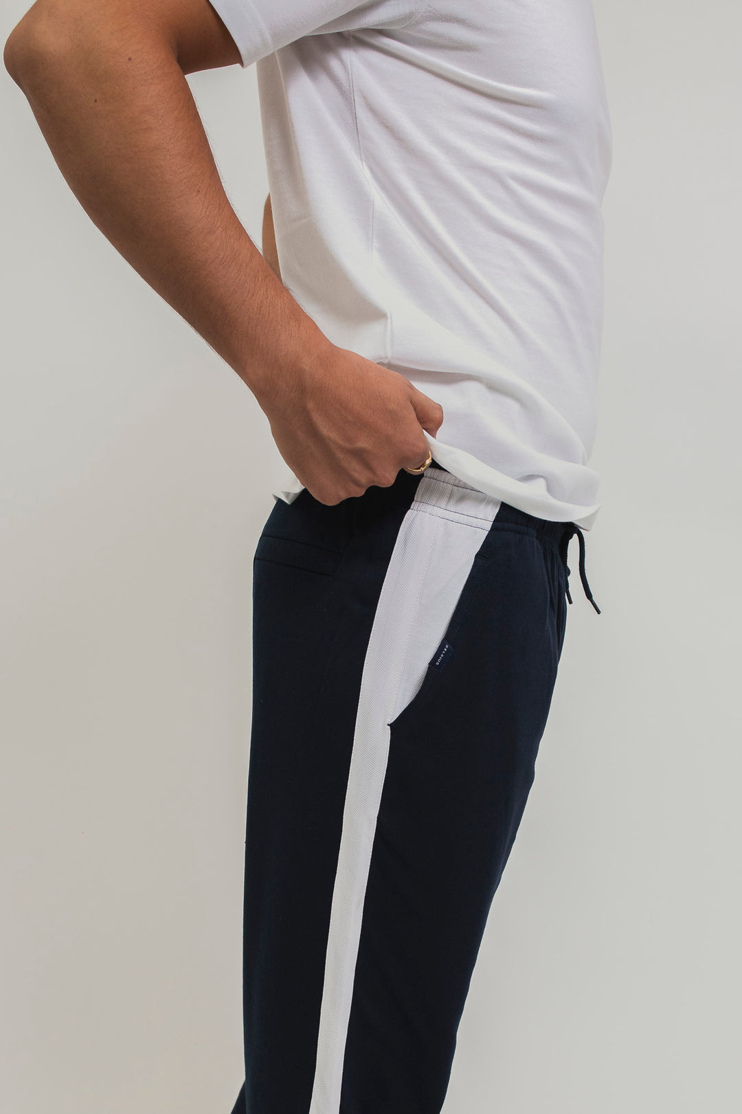 Men’s Yoga Pants with Rib – Stripe