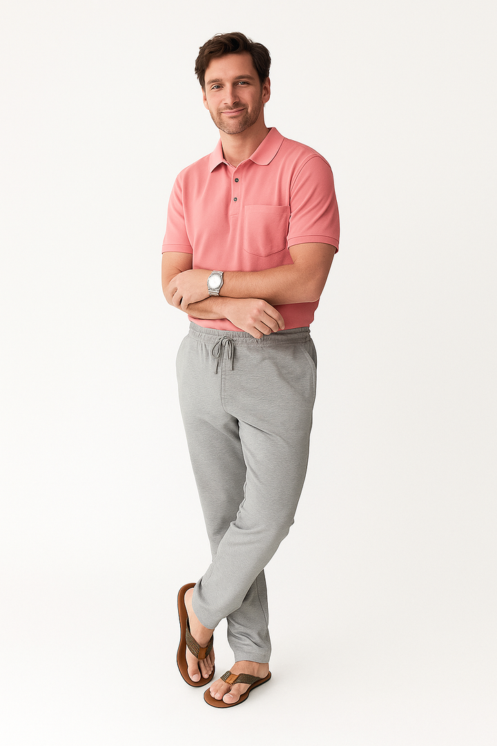 Men’s Mesh Knit Track Pants – Lightweight Comfort Bottoms