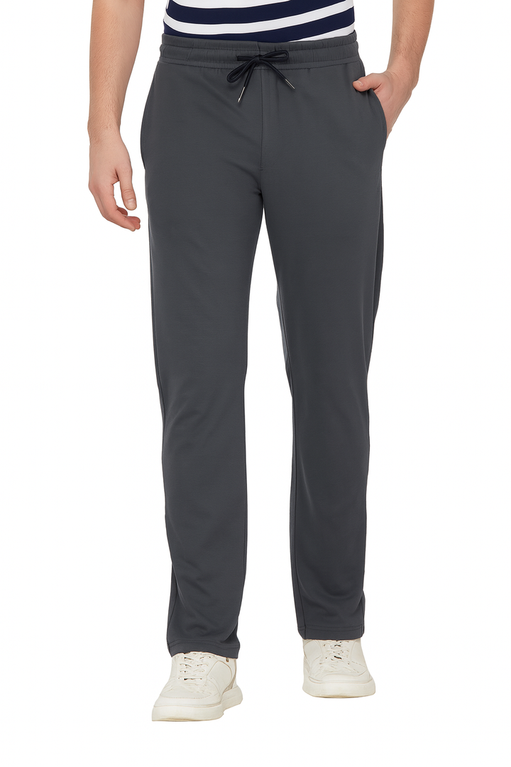Men’s Plain Interlock Track Pants – Classic Comfort Bottom