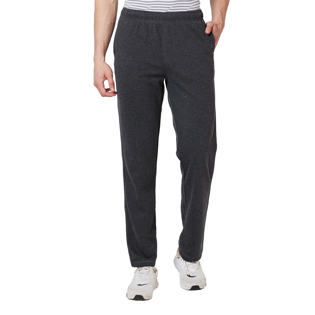 Men’s Plain Interlock Track Pants – Classic Comfort Bottom