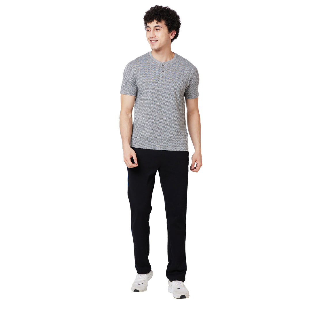 Men’s Interlock Track Pants with Piping – Athletic Comfort Wear