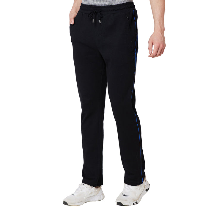 Men’s Interlock Track Pants with Piping – Athletic Comfort Wear