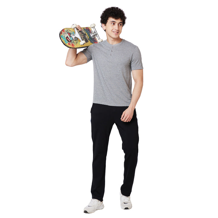Men’s Interlock Track Pants with Piping – Athletic Comfort Wear