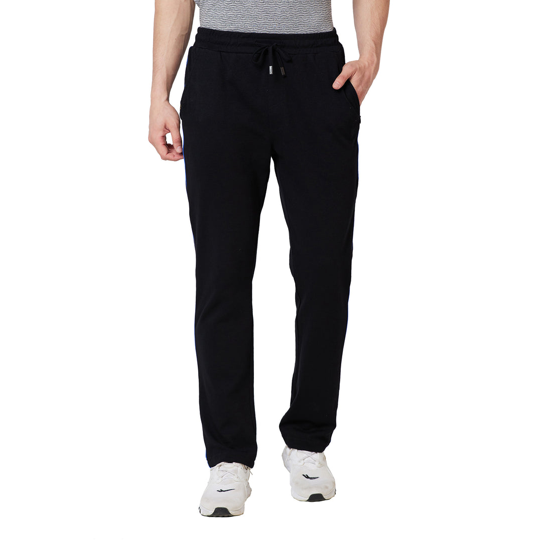 Men’s Interlock Track Pants with Piping – Athletic Comfort Wear