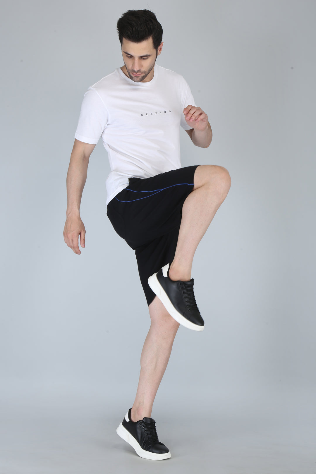 Men’s Interlock Shorts with Piping – Casual Comfort Wear