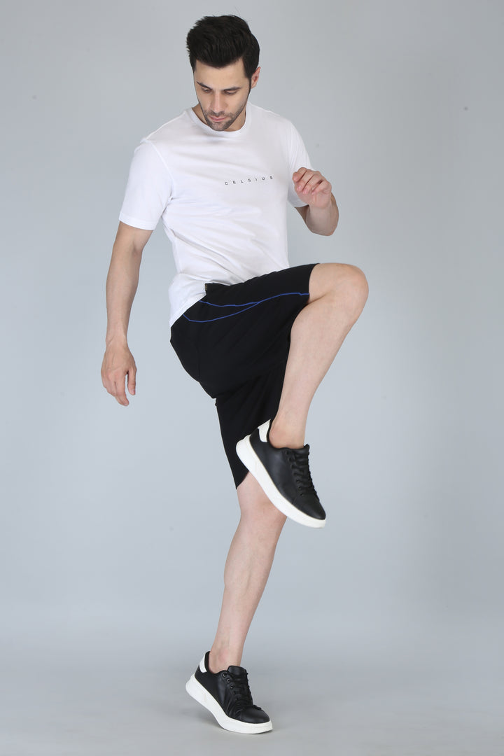 Men’s Interlock Shorts with Piping – Casual Comfort Wear