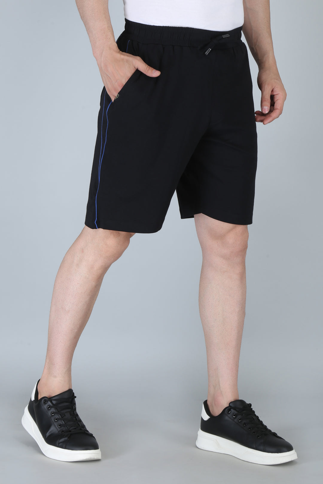 Men’s Interlock Shorts with Piping – Casual Comfort Wear