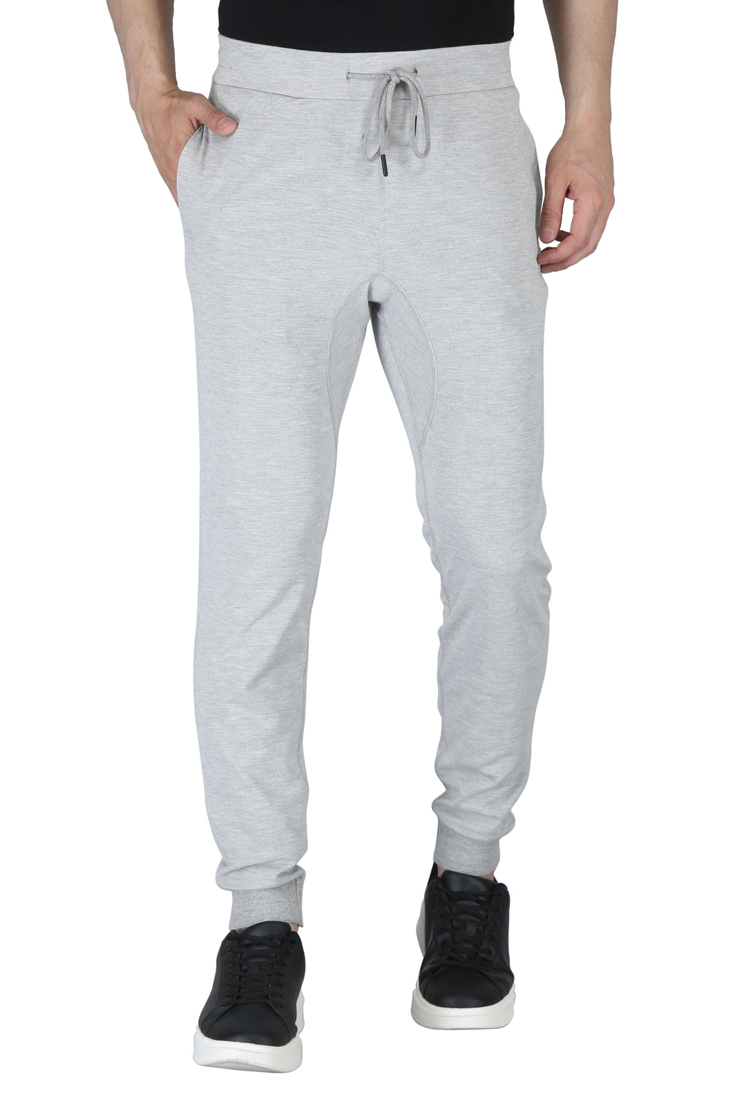 Men’s Interlock Track Pants with Rib – Slim Comfort Fit