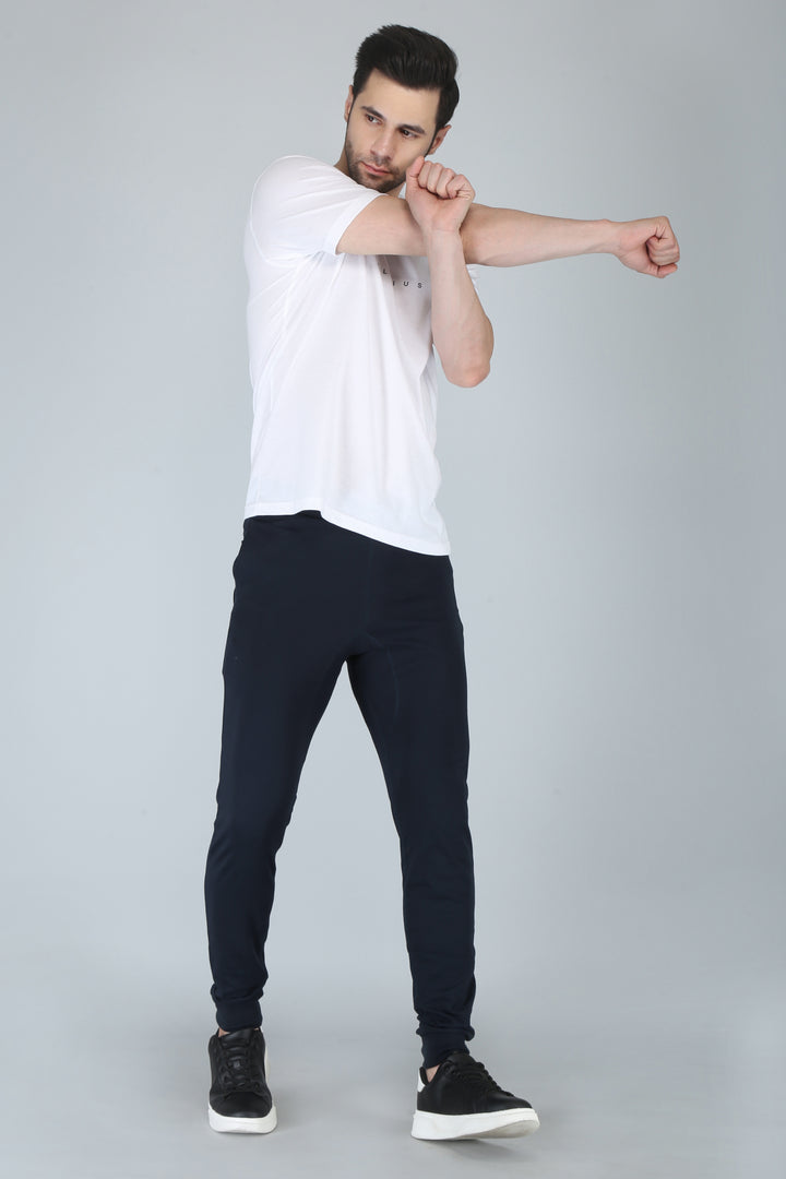 Men’s Interlock Track Pants with Rib – Slim Comfort Fit