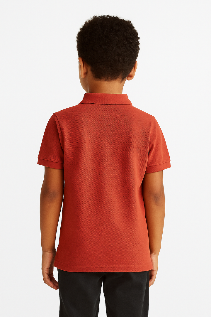 Kids' Piqué Plain Polo with Logo – Classic & Comfortable Polo Shirt for Kids