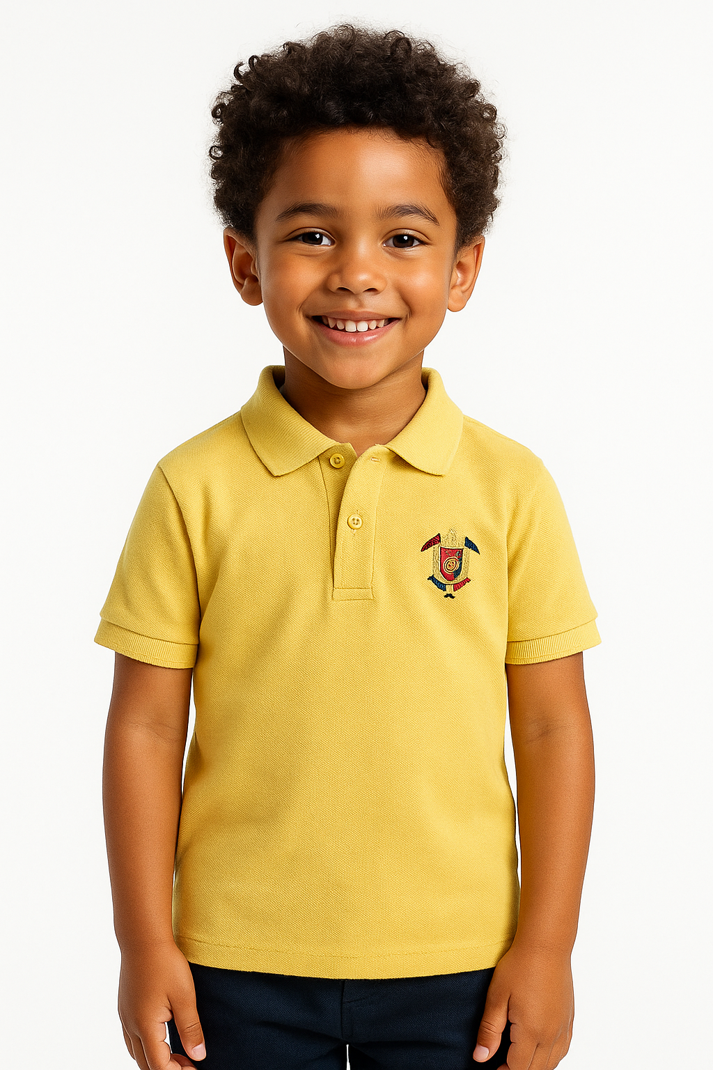 Kids' Piqué Plain Polo with Logo – Classic & Comfortable Polo Shirt for Kids