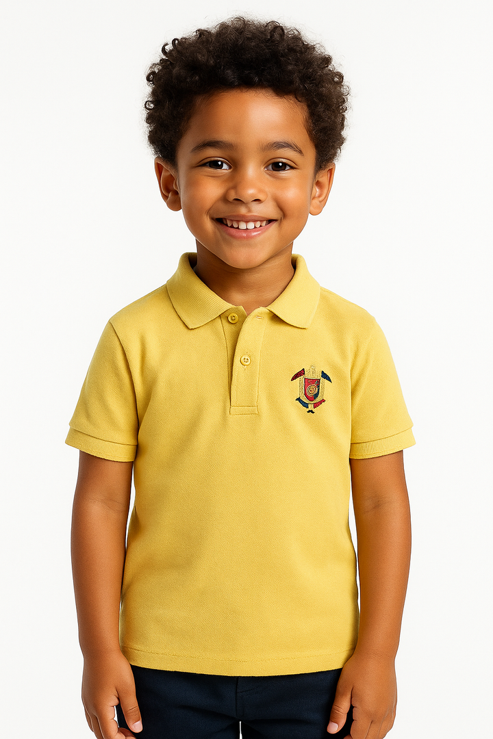 Kids' Piqué Plain Polo with Logo – Classic & Comfortable Polo Shirt for Kids
