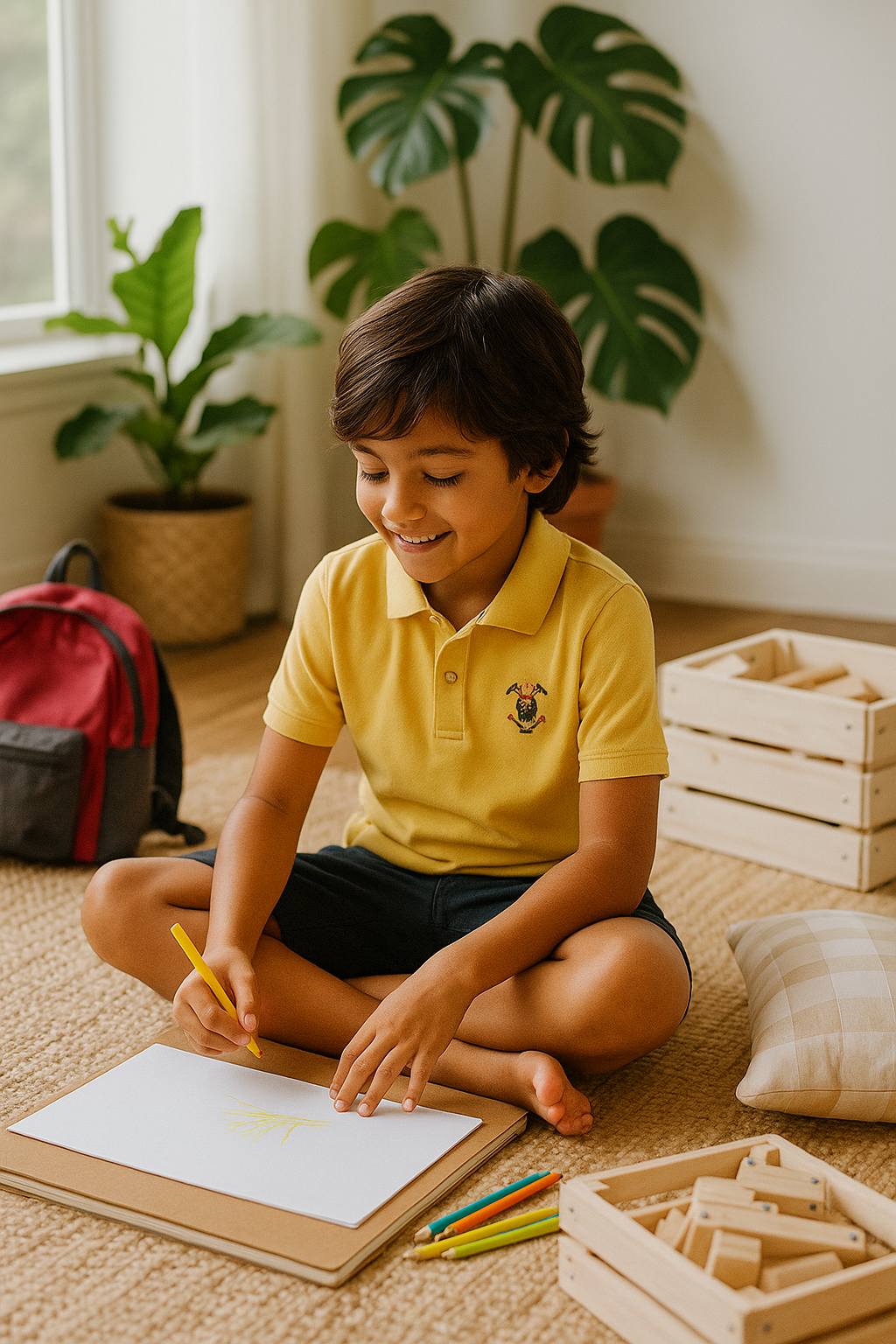 Kids' Piqué Plain Polo with Logo – Classic & Comfortable Polo Shirt for Kids