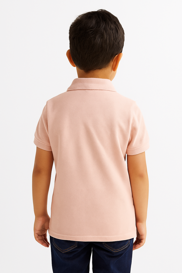 Kids' Piqué Plain Polo with Logo – Classic & Comfortable Polo Shirt for Kids