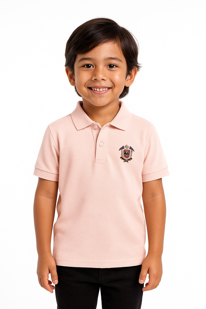 Kids' Piqué Plain Polo with Logo – Classic & Comfortable Polo Shirt for Kids