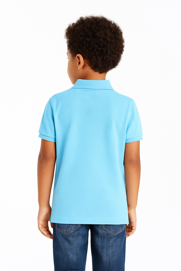 Kids' Piqué Plain Polo with Logo – Classic & Comfortable Polo Shirt for Kids