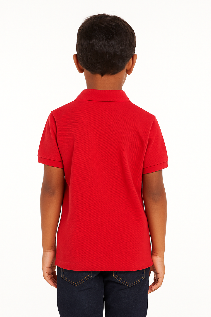Kids' Piqué Plain Polo with Logo – Classic & Comfortable Polo Shirt for Kids