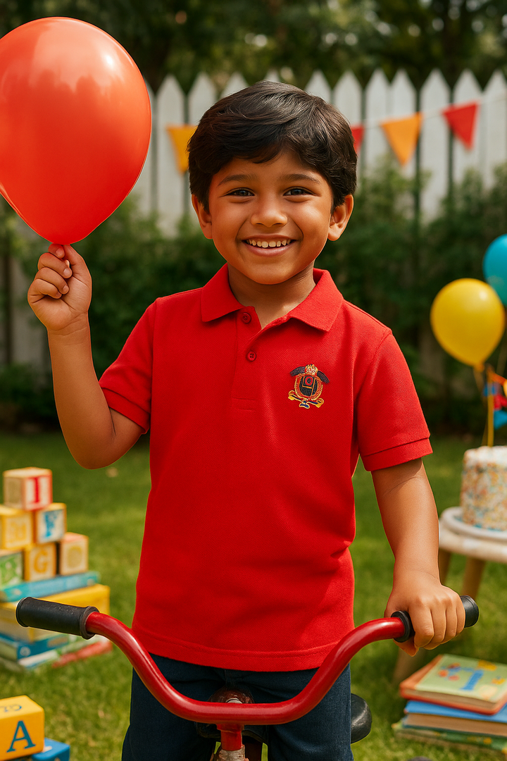 Kids' Piqué Plain Polo with Logo – Classic & Comfortable Polo Shirt for Kids