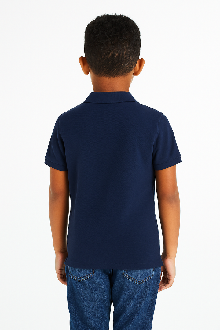 Kids' Piqué Plain Polo with Logo – Classic & Comfortable Polo Shirt for Kids